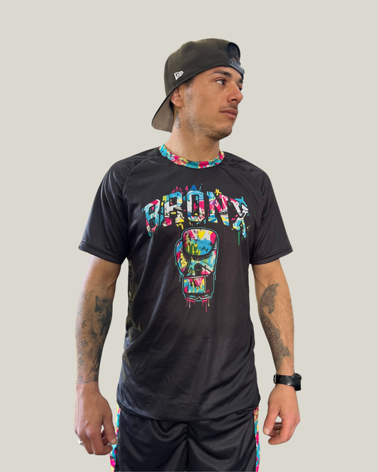 Remera de Entrenamiento Bronx – Tela Dry Fit Unisex Negra