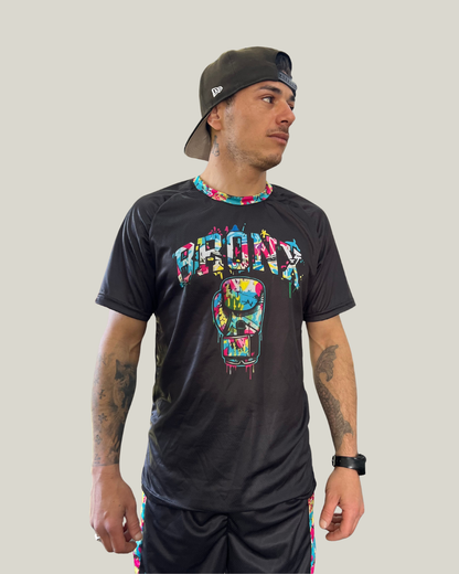 Remera de Entrenamiento Bronx – Tela Dry Fit Unisex Negra
